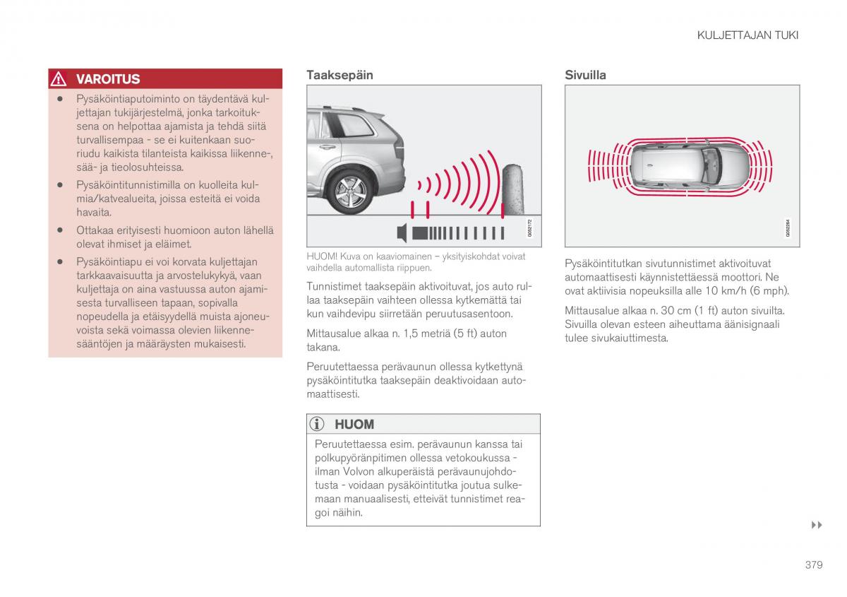 Volvo XC60 II 2 omistajan kasikirja / page 381