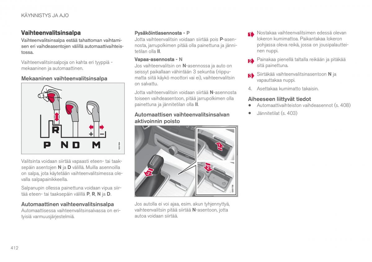 Volvo XC60 II 2 omistajan kasikirja / page 414