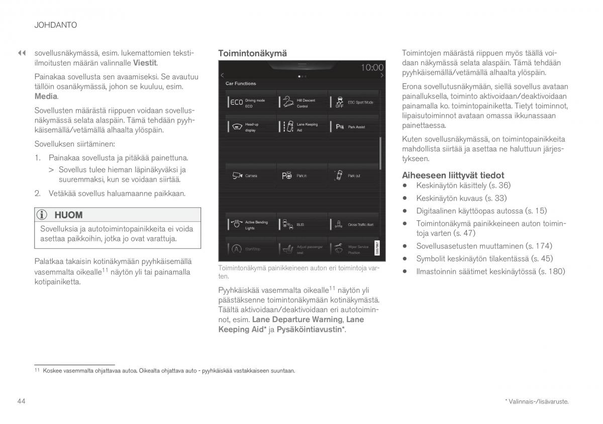 Volvo XC60 II 2 omistajan kasikirja / page 46