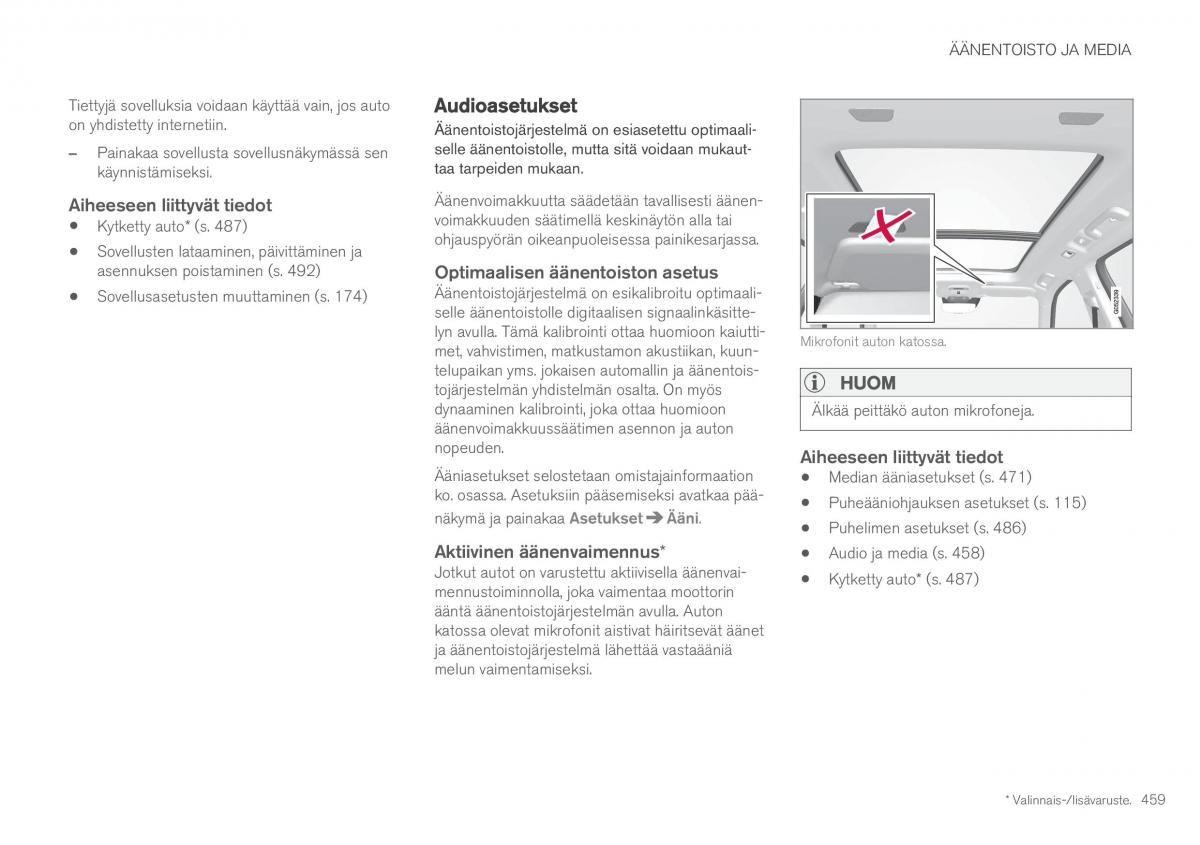 Volvo XC60 II 2 omistajan kasikirja / page 461