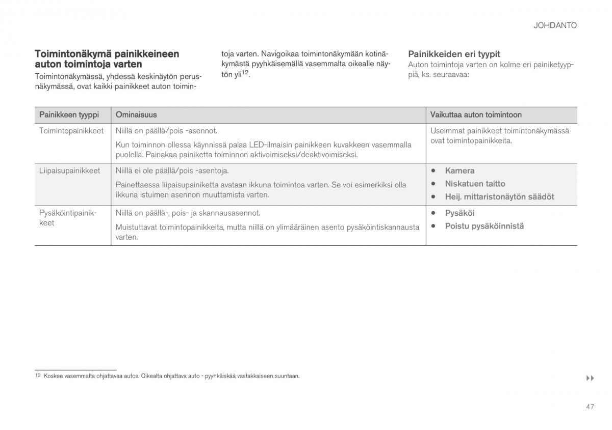 Volvo XC60 II 2 omistajan kasikirja / page 49