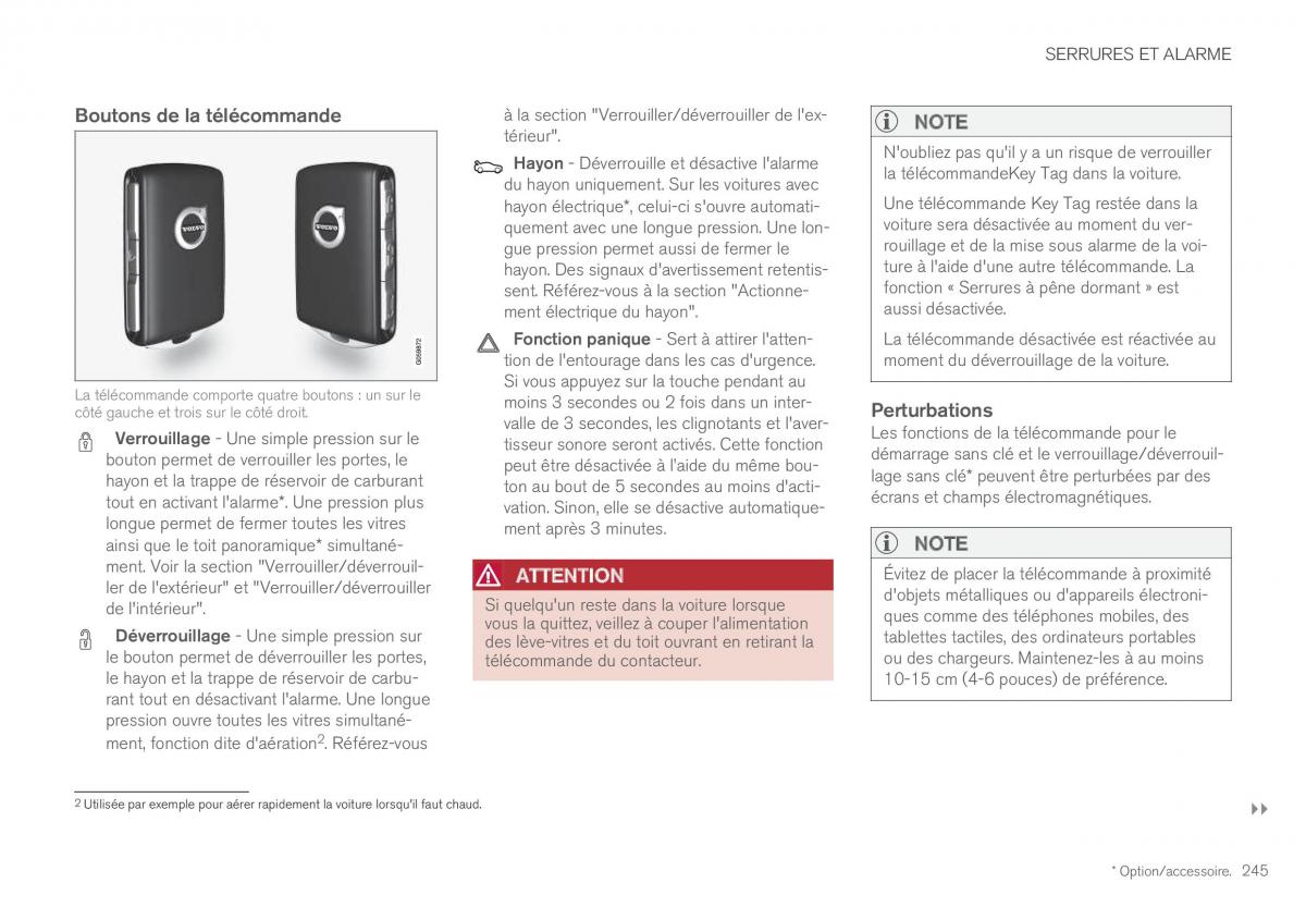 Volvo XC60 II 2 manuel du proprietaire / page 247