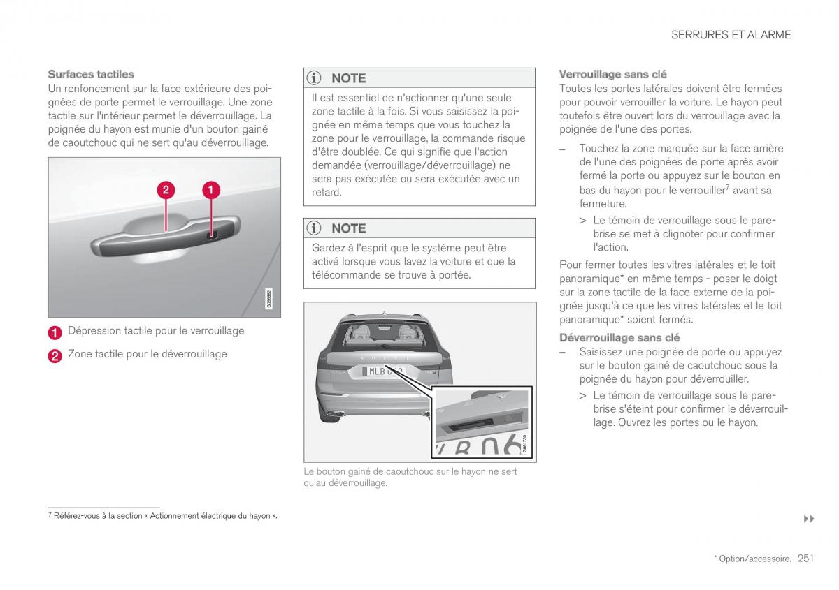 Volvo XC60 II 2 manuel du proprietaire / page 253