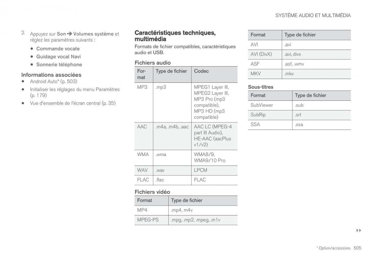 Volvo XC60 II 2 manuel du proprietaire / page 507