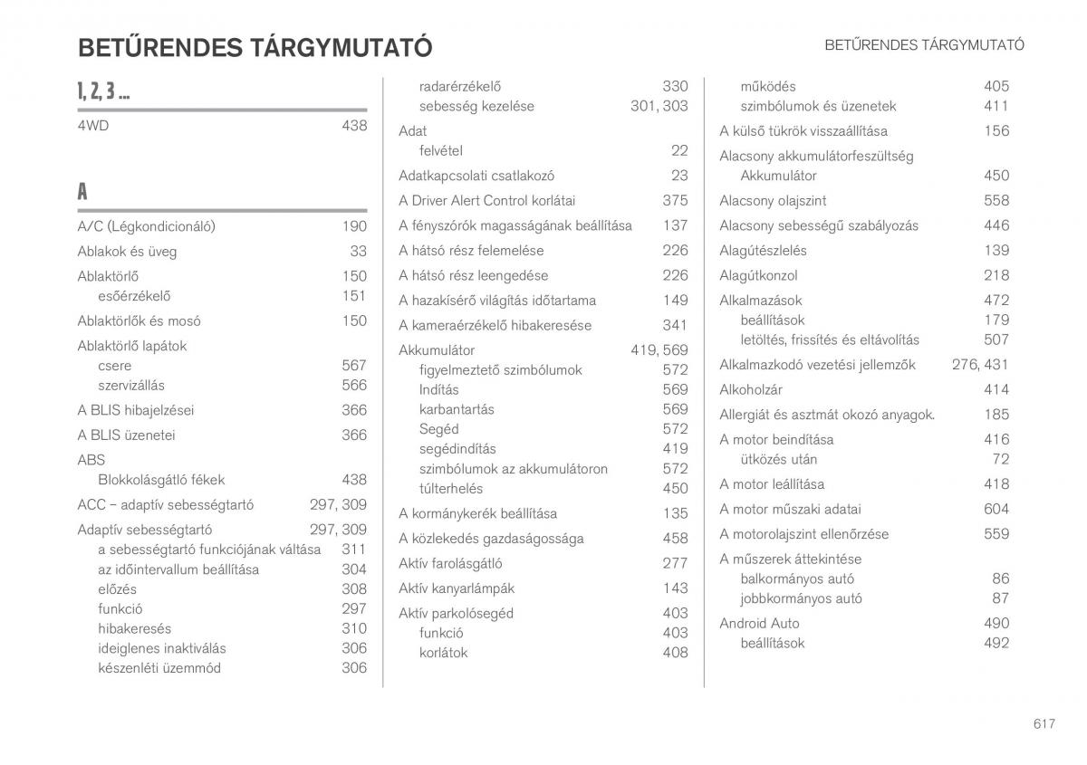 Volvo XC60 II 2 Kezelesi utmutato / page 619