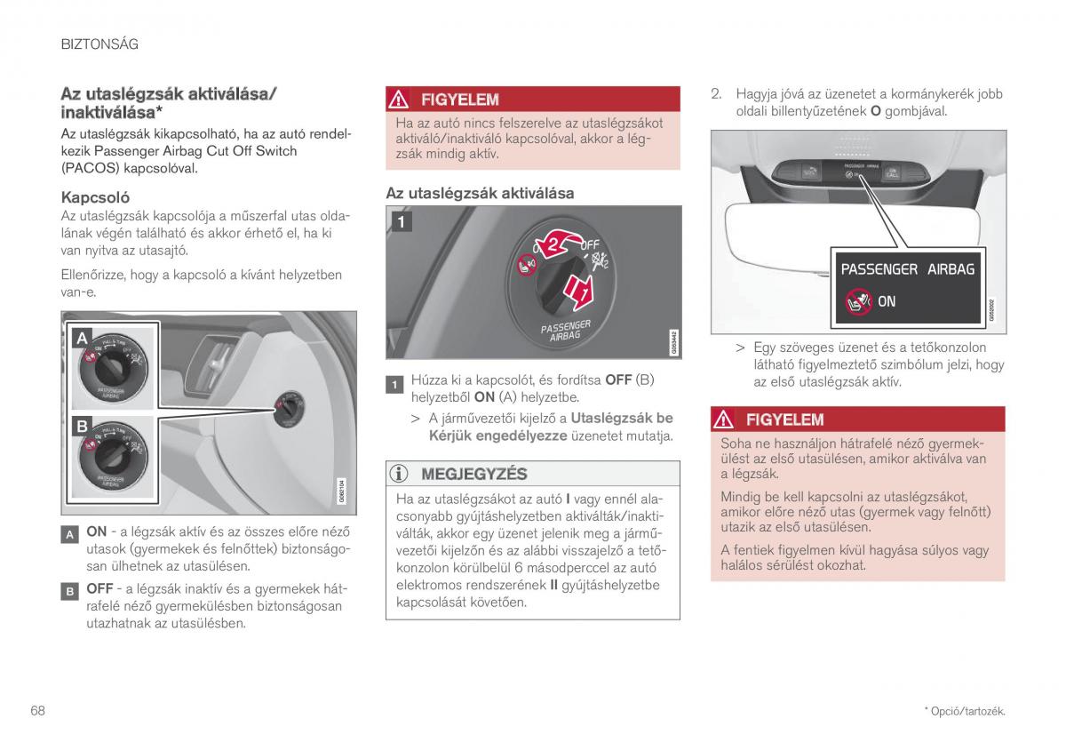 Volvo XC60 II 2 Kezelesi utmutato / page 70