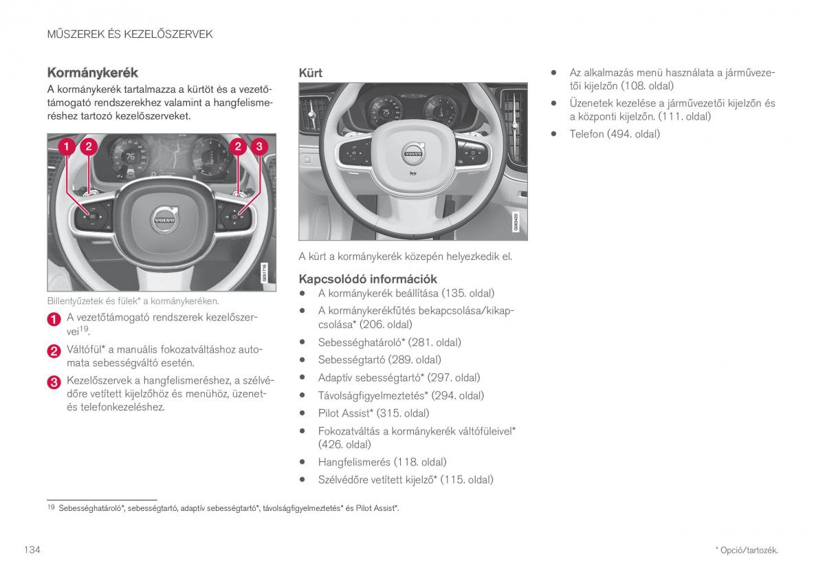 Volvo XC60 II 2 Kezelesi utmutato / page 136