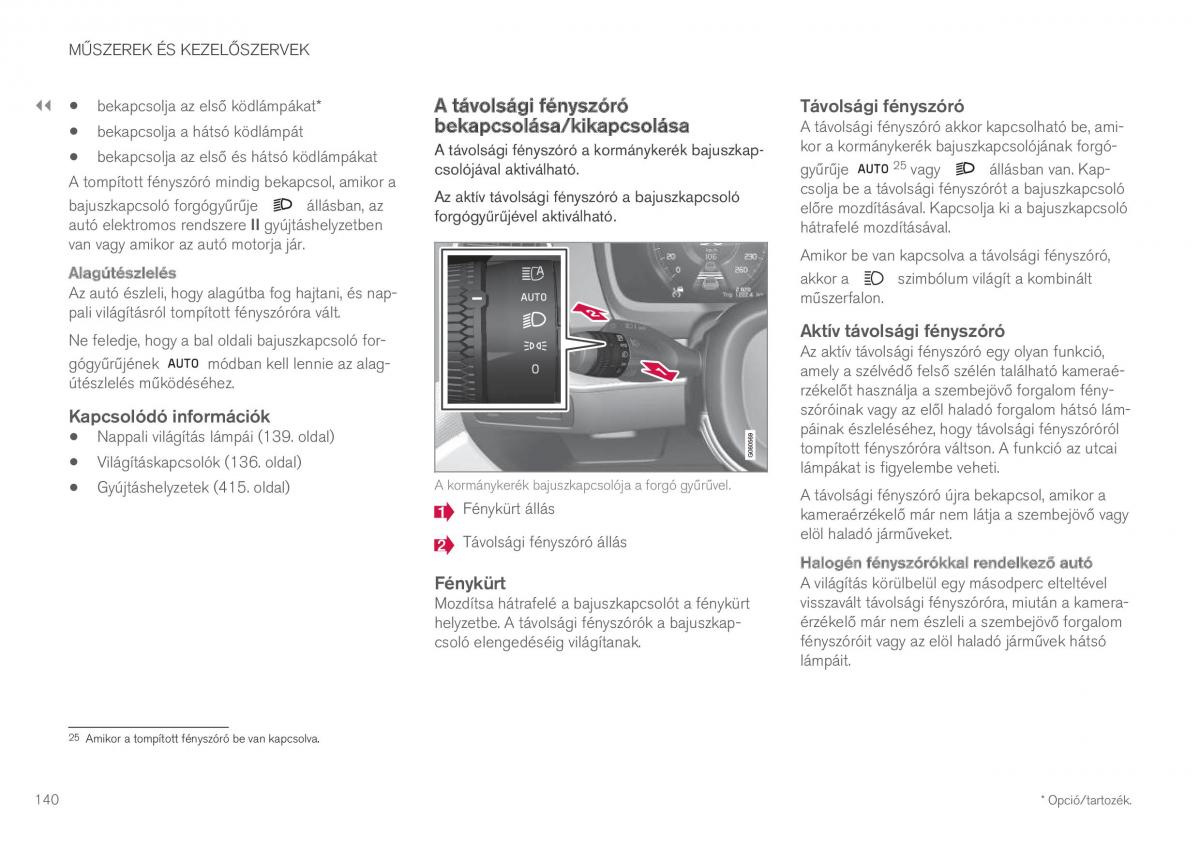 Volvo XC60 II 2 Kezelesi utmutato / page 142