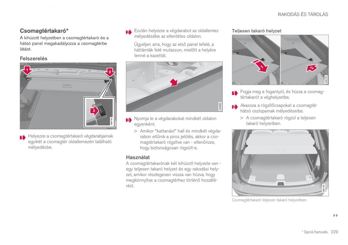 Volvo XC60 II 2 Kezelesi utmutato / page 231