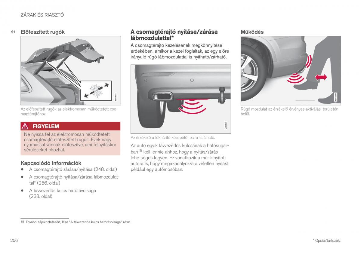 Volvo XC60 II 2 Kezelesi utmutato / page 258