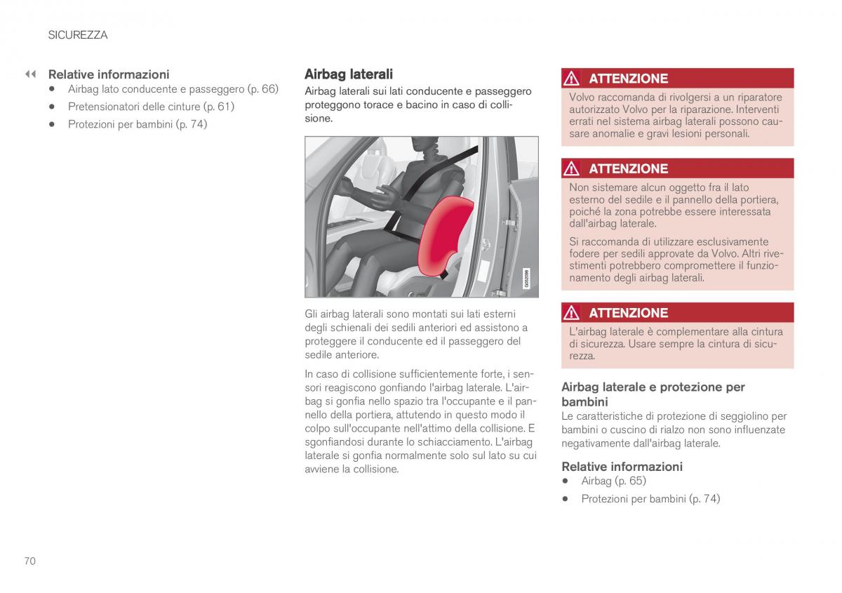 Volvo XC60 II 2 manuale del proprietario / page 72