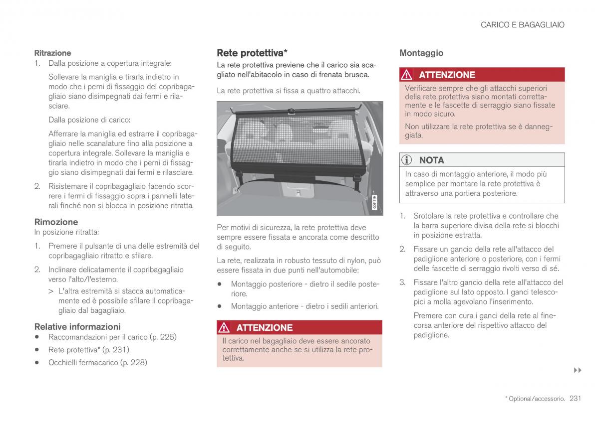 Volvo XC60 II 2 manuale del proprietario / page 233