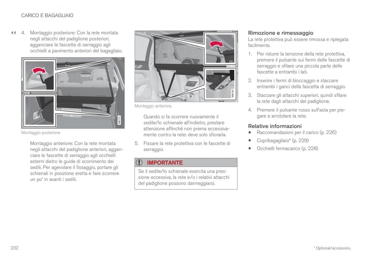 Volvo XC60 II 2 manuale del proprietario / page 234