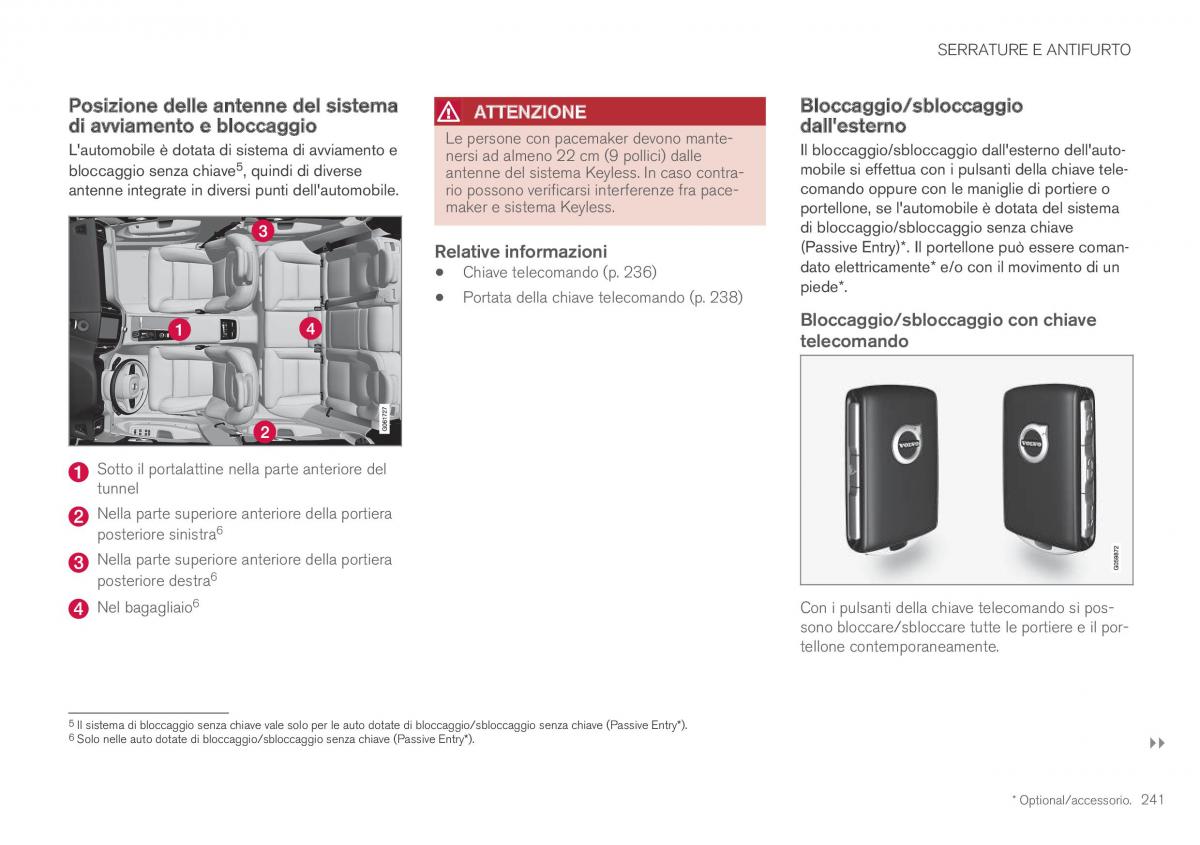 Volvo XC60 II 2 manuale del proprietario / page 243