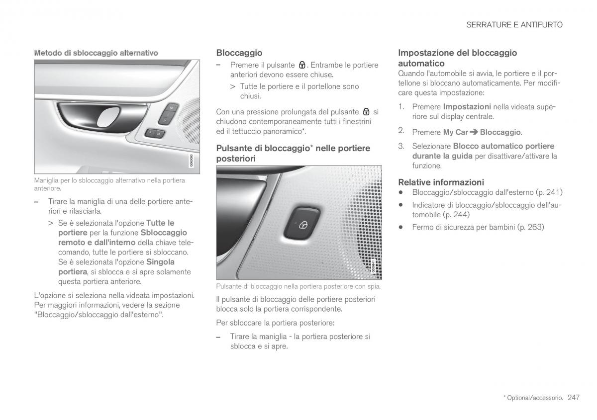 Volvo XC60 II 2 manuale del proprietario / page 249