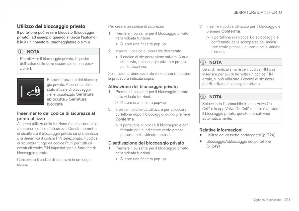 Volvo XC60 II 2 manuale del proprietario / page 253