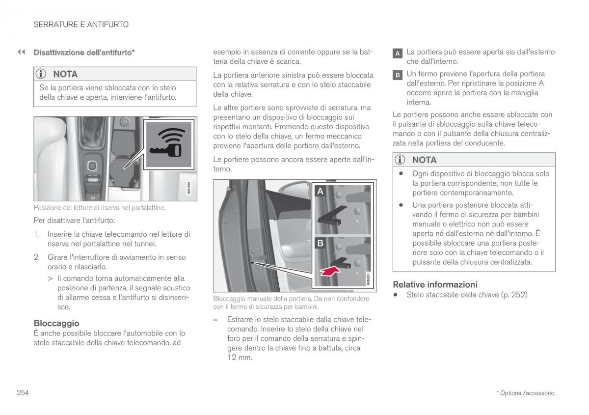 Volvo XC60 II 2 manuale del proprietario / page 256