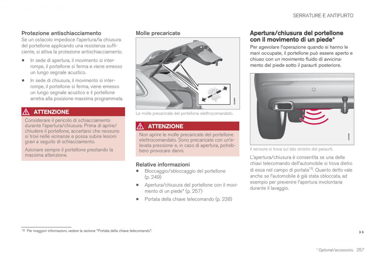 Volvo XC60 II 2 manuale del proprietario / page 259