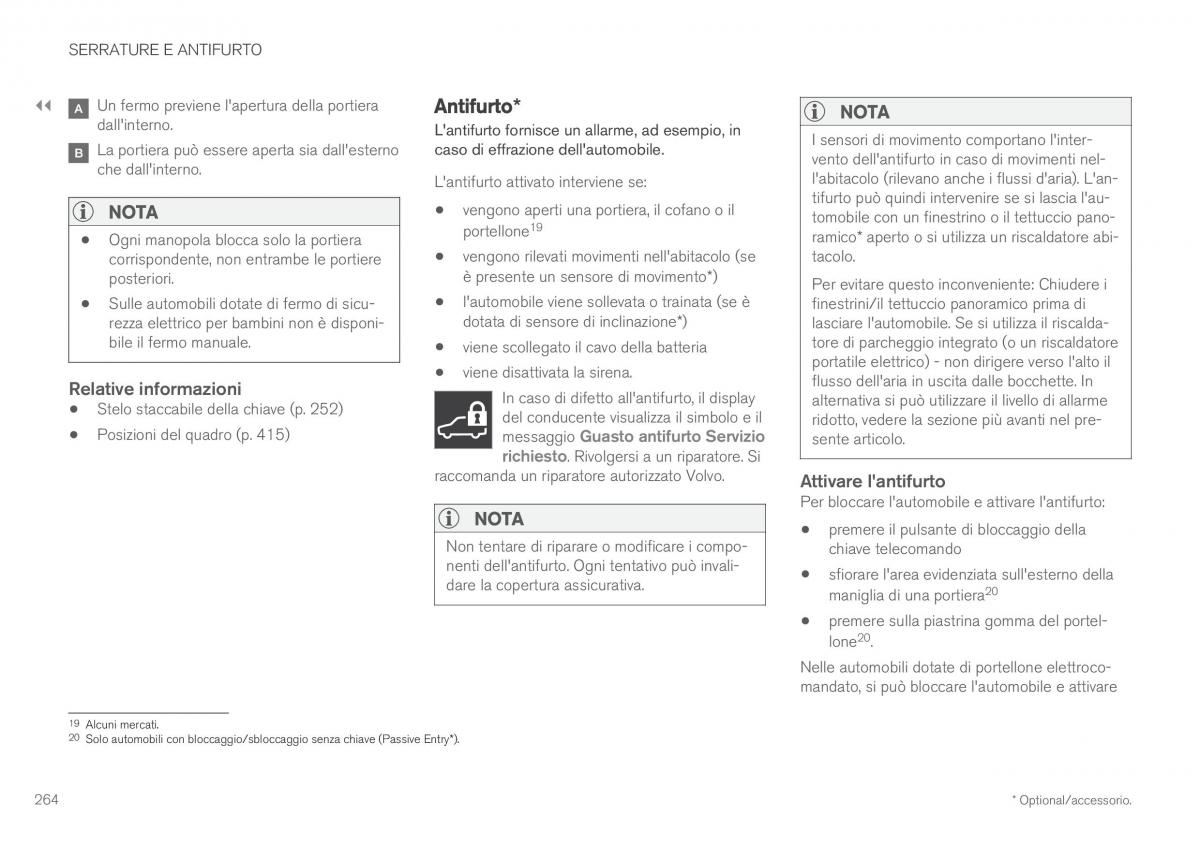 Volvo XC60 II 2 manuale del proprietario / page 266