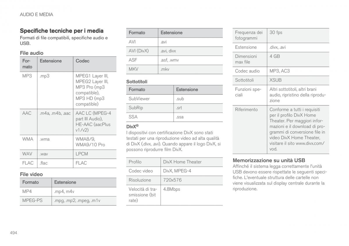 Volvo XC60 II 2 manuale del proprietario / page 496