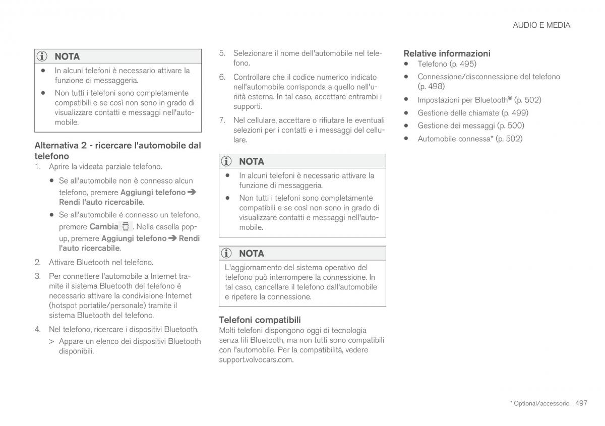 Volvo XC60 II 2 manuale del proprietario / page 499