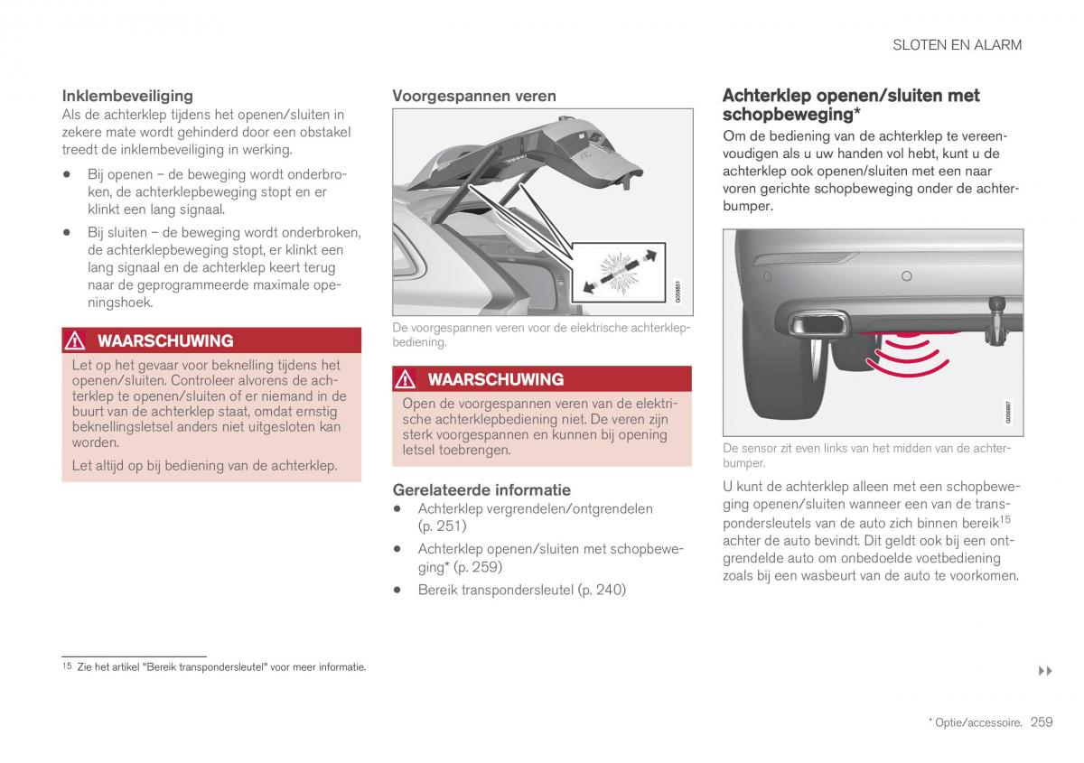 Volvo XC60 II 2 handleiding / page 261