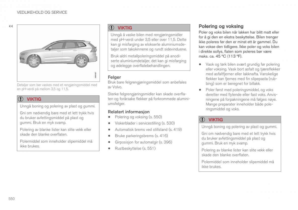 Volvo XC60 II 2 bruksanvisningen / page 552