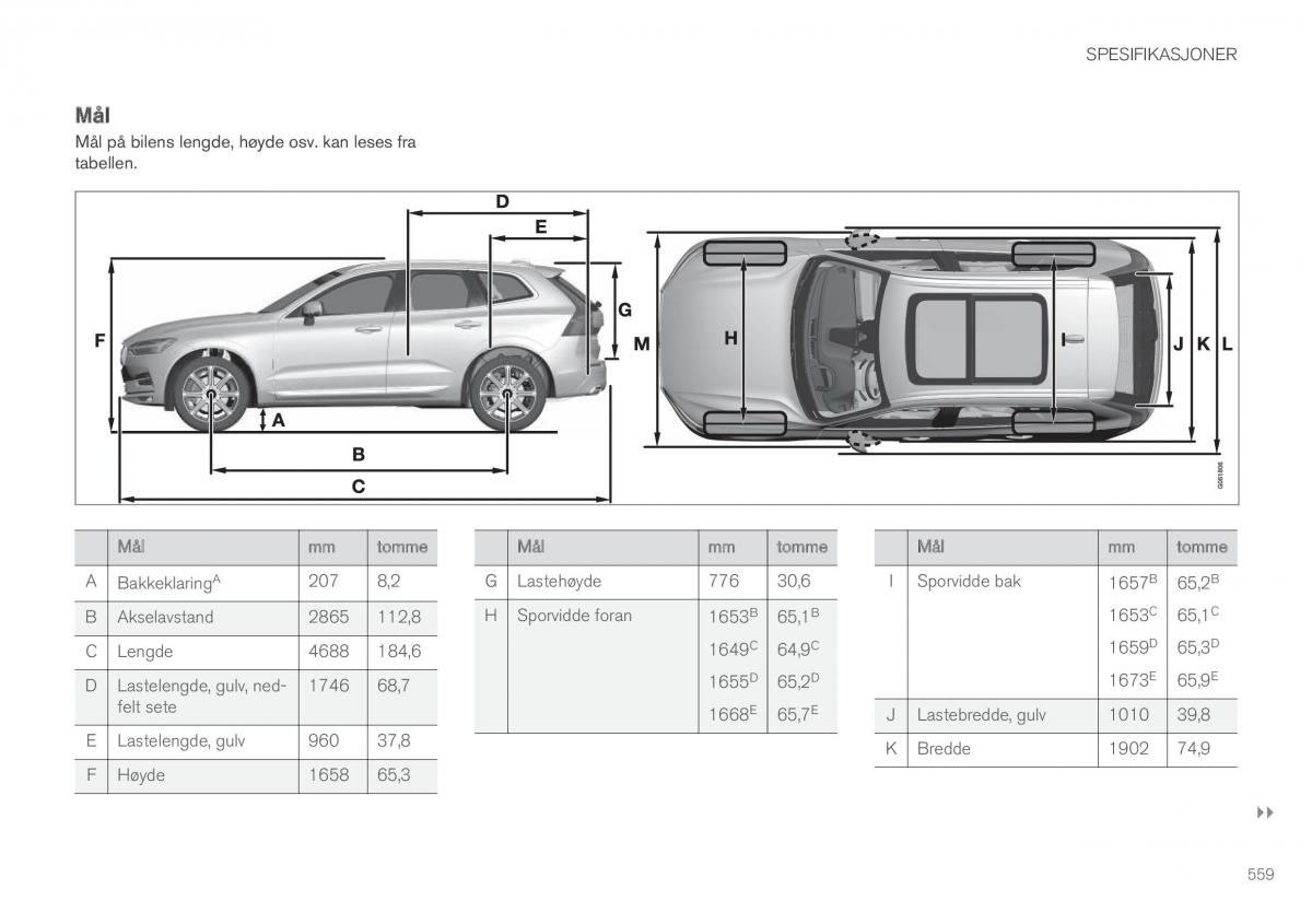 Volvo XC60 II 2 bruksanvisningen / page 561