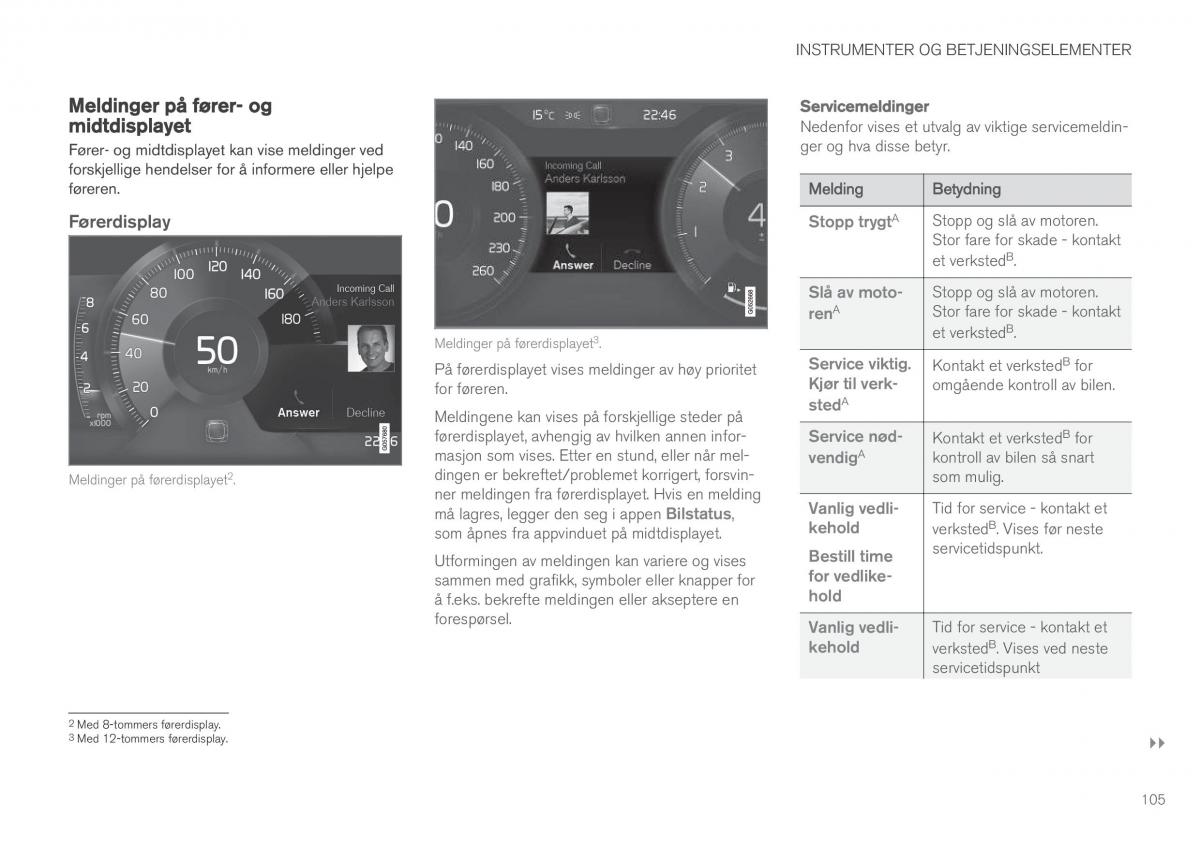 Volvo XC60 II 2 bruksanvisningen / page 107