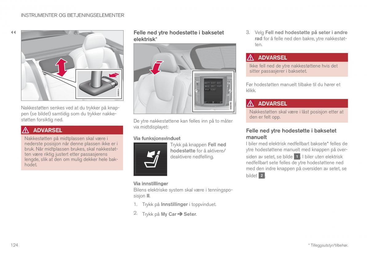 Volvo XC60 II 2 bruksanvisningen / page 126