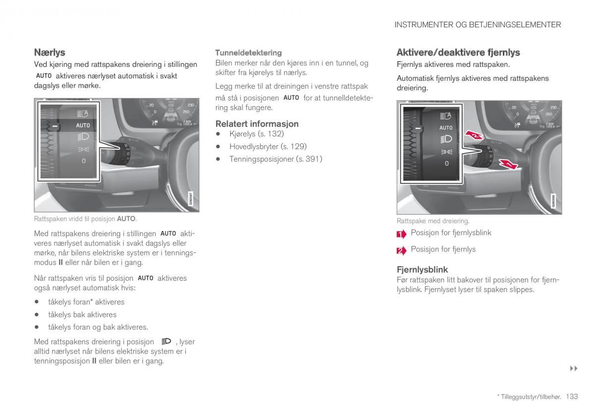 Volvo XC60 II 2 bruksanvisningen / page 135