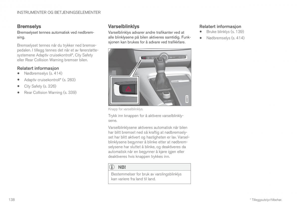 Volvo XC60 II 2 bruksanvisningen / page 140