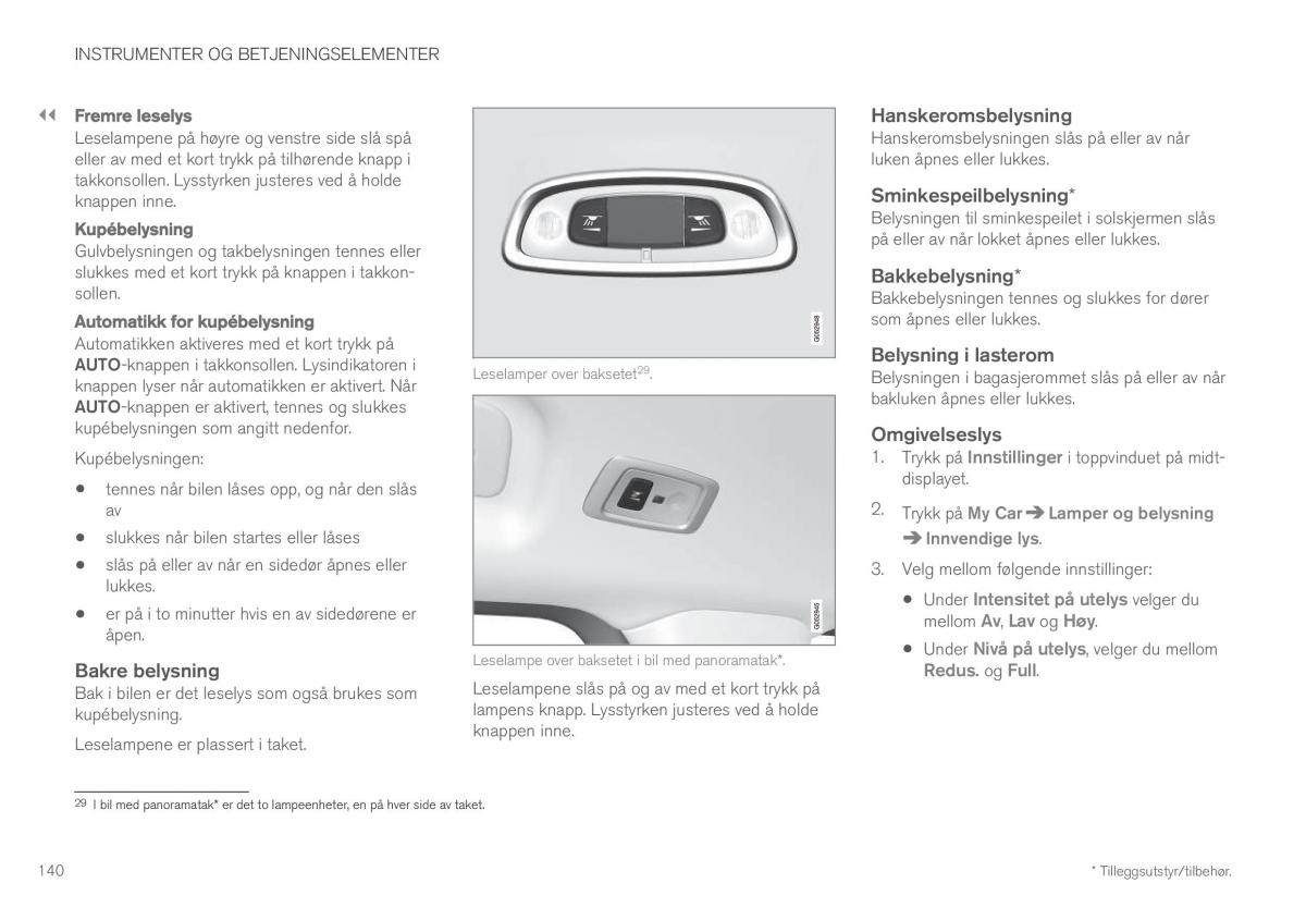 Volvo XC60 II 2 bruksanvisningen / page 142