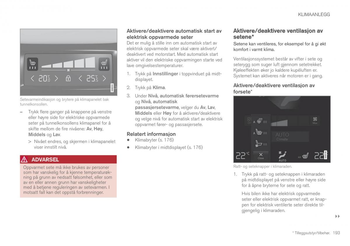 Volvo XC60 II 2 bruksanvisningen / page 195