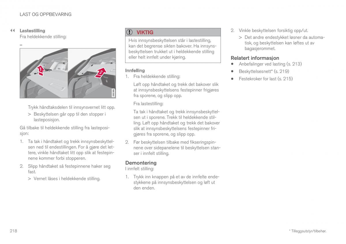 Volvo XC60 II 2 bruksanvisningen / page 220