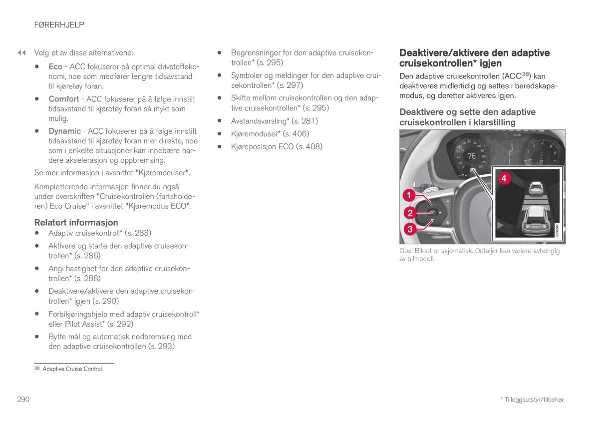 Volvo XC60 II 2 bruksanvisningen / page 292