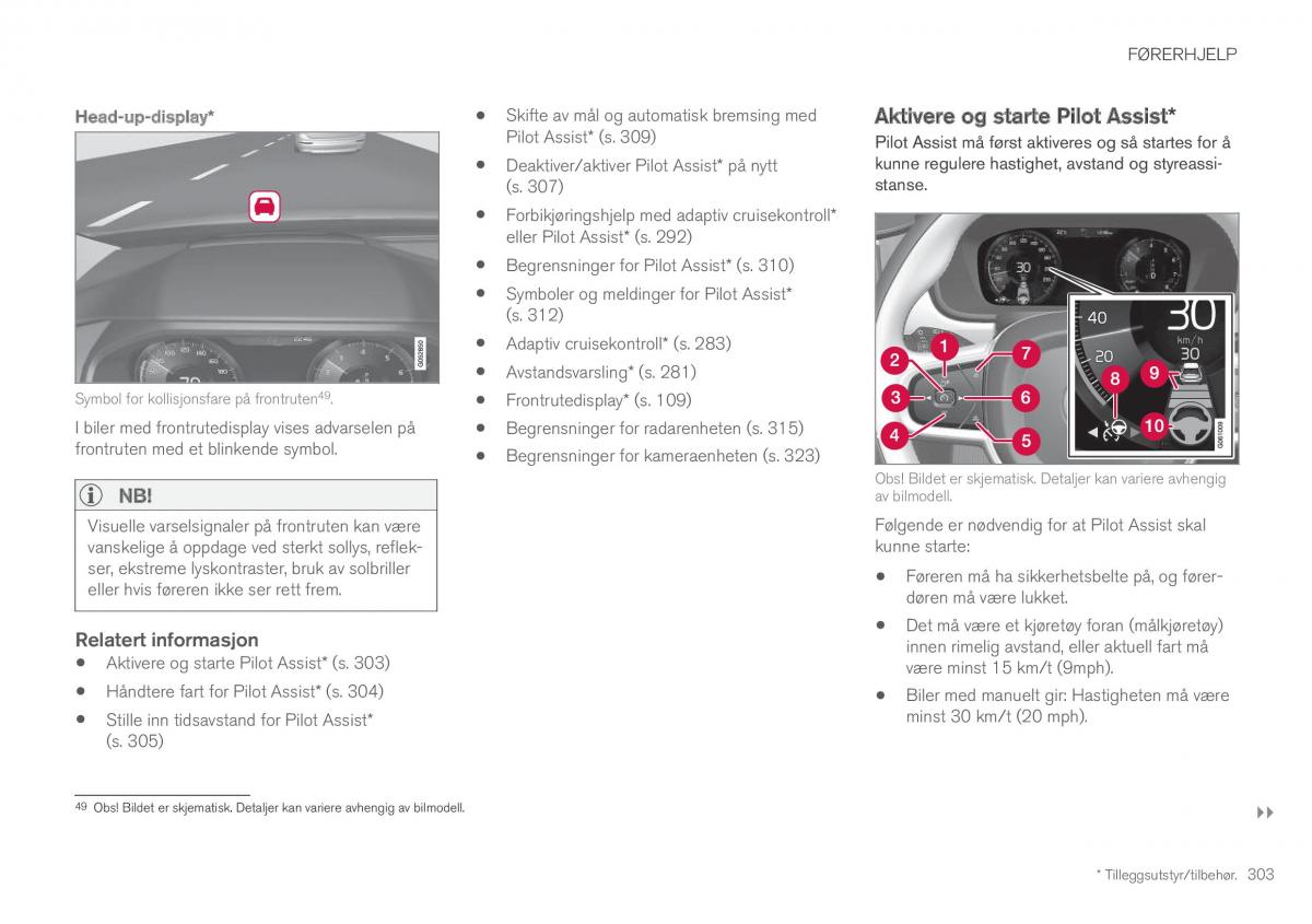 Volvo XC60 II 2 bruksanvisningen / page 305