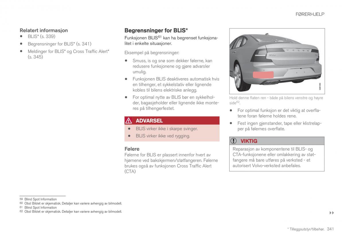 Volvo XC60 II 2 bruksanvisningen / page 343