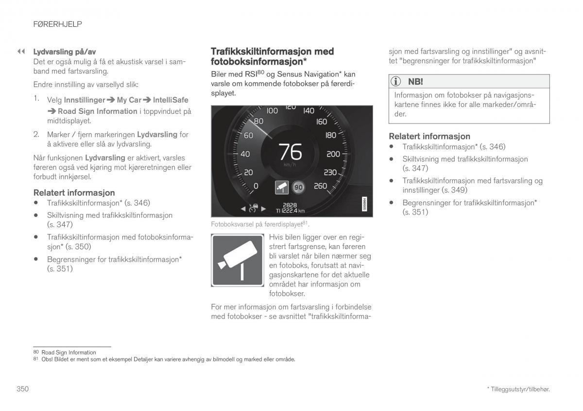 Volvo XC60 II 2 bruksanvisningen / page 352