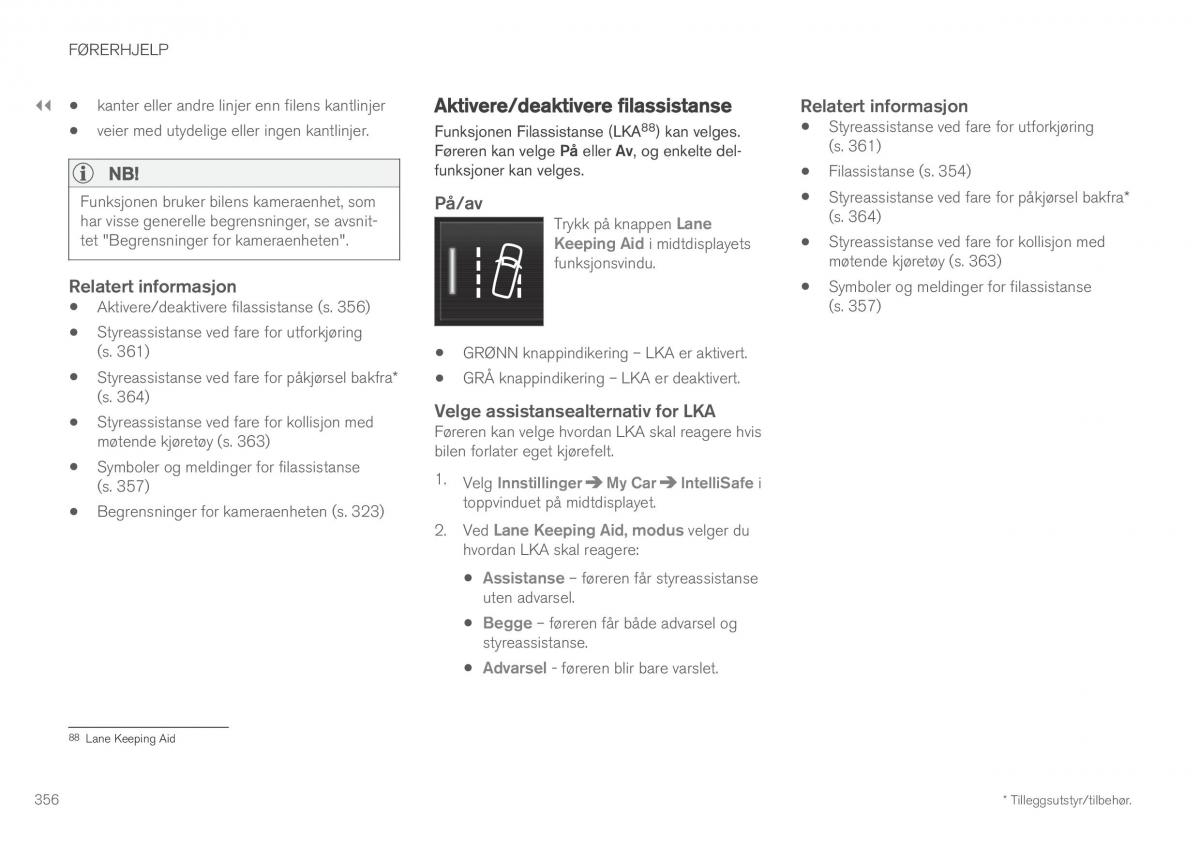 Volvo XC60 II 2 bruksanvisningen / page 358