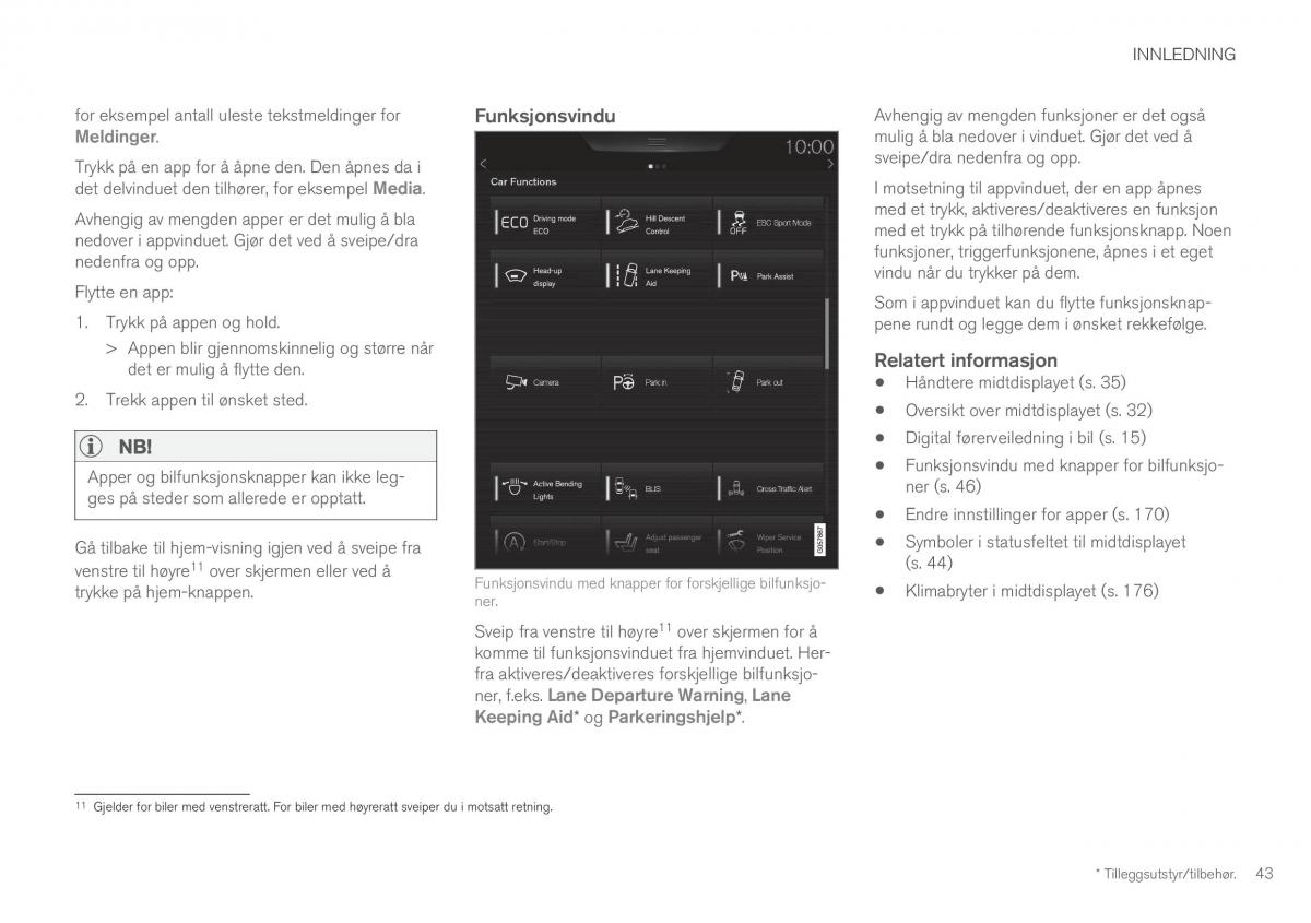 Volvo XC60 II 2 bruksanvisningen / page 45