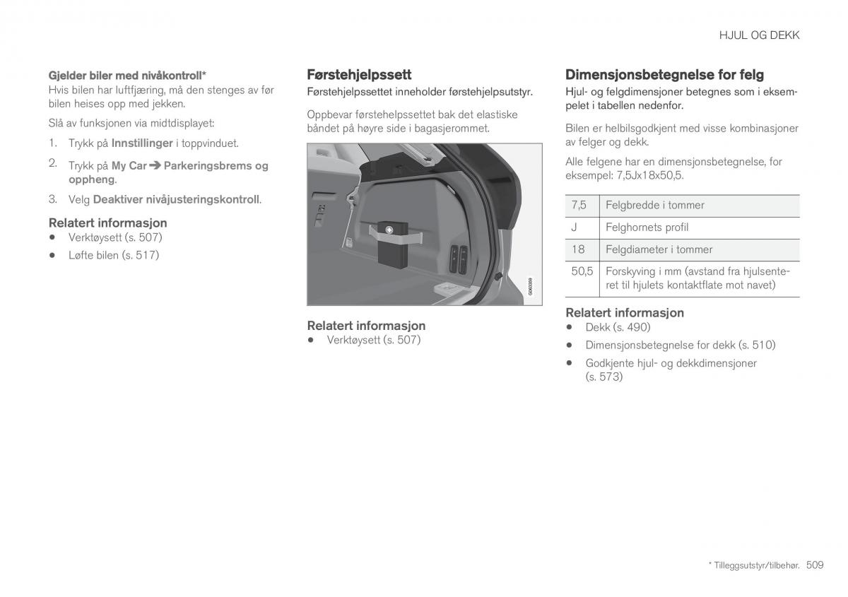 Volvo XC60 II 2 bruksanvisningen / page 511