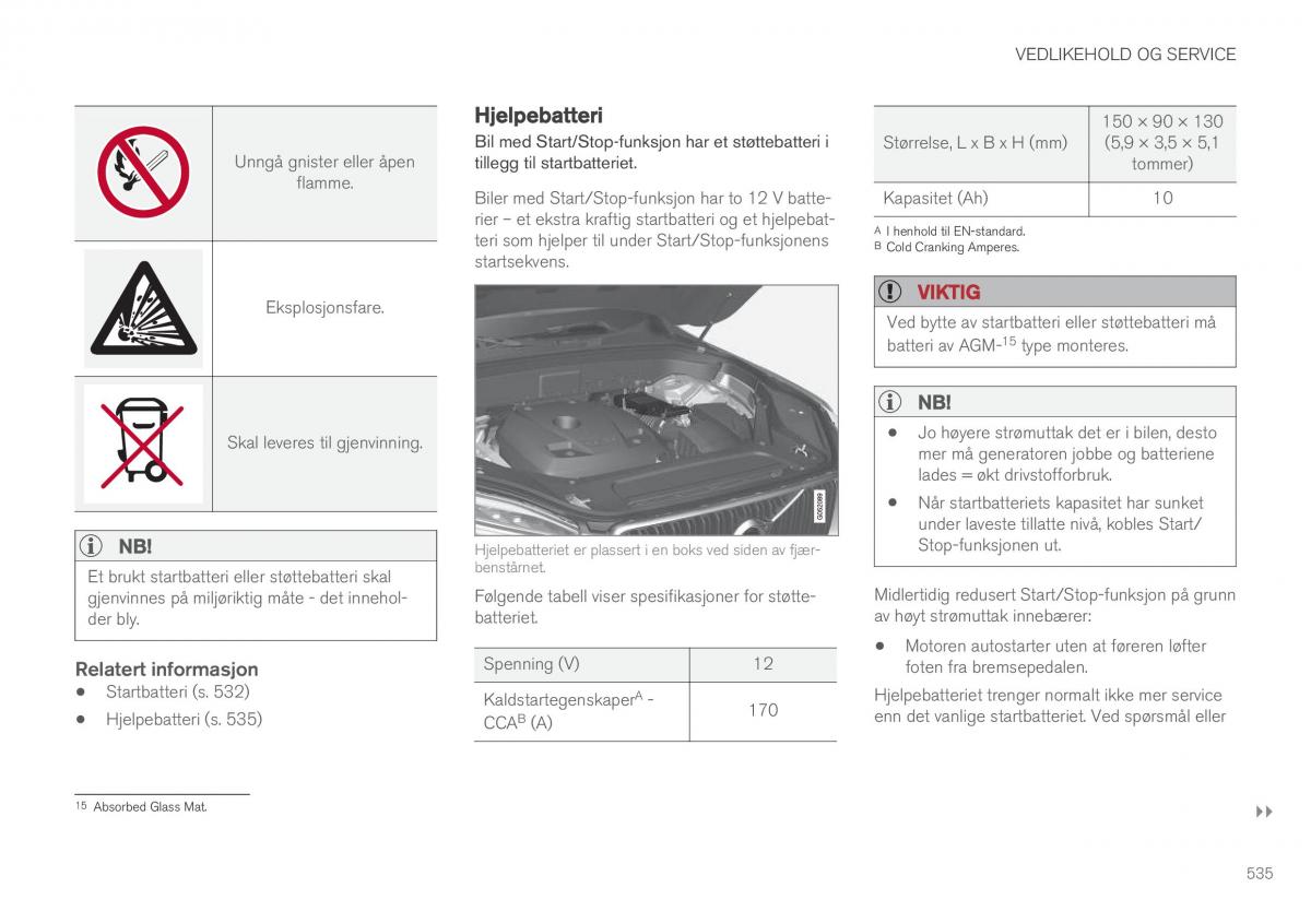 Volvo XC60 II 2 bruksanvisningen / page 537