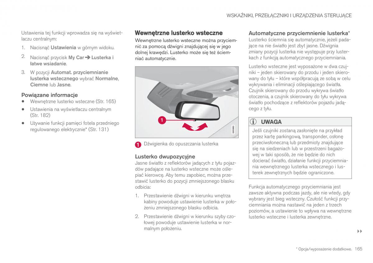 Volvo XC60 II 2 instrukcja obslugi / page 167