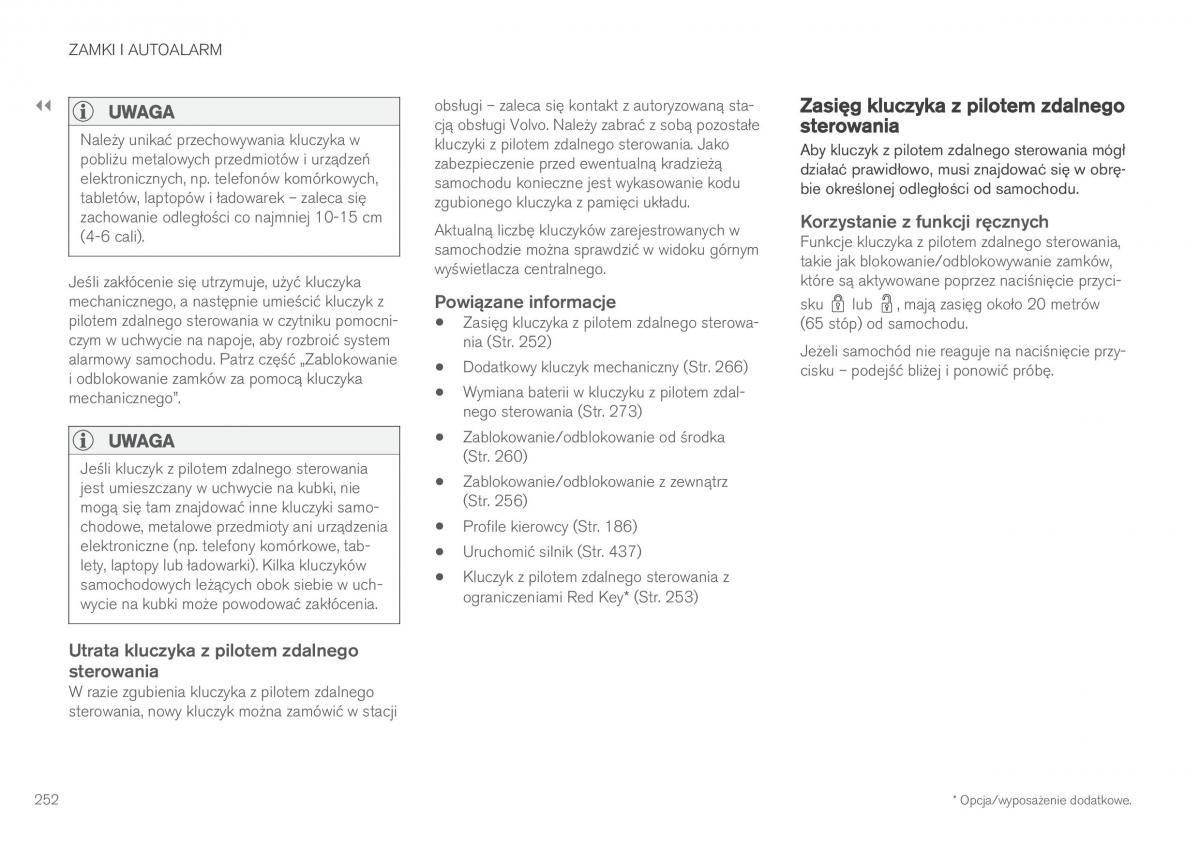 Volvo XC60 II 2 instrukcja obslugi / page 254