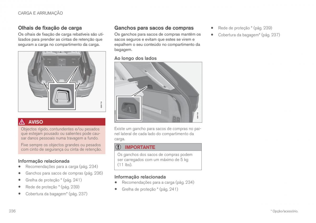 Volvo XC60 II 2 manual del propietario / page 238