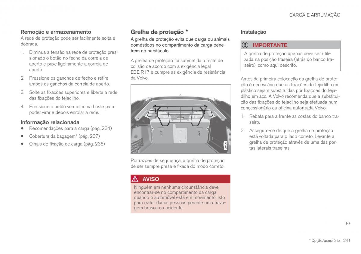 Volvo XC60 II 2 manual del propietario / page 243