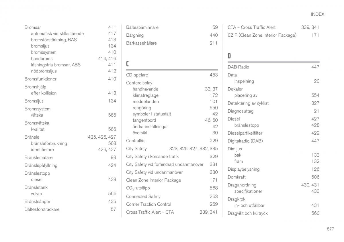 Volvo XC60 II 2 instruktionsbok / page 579