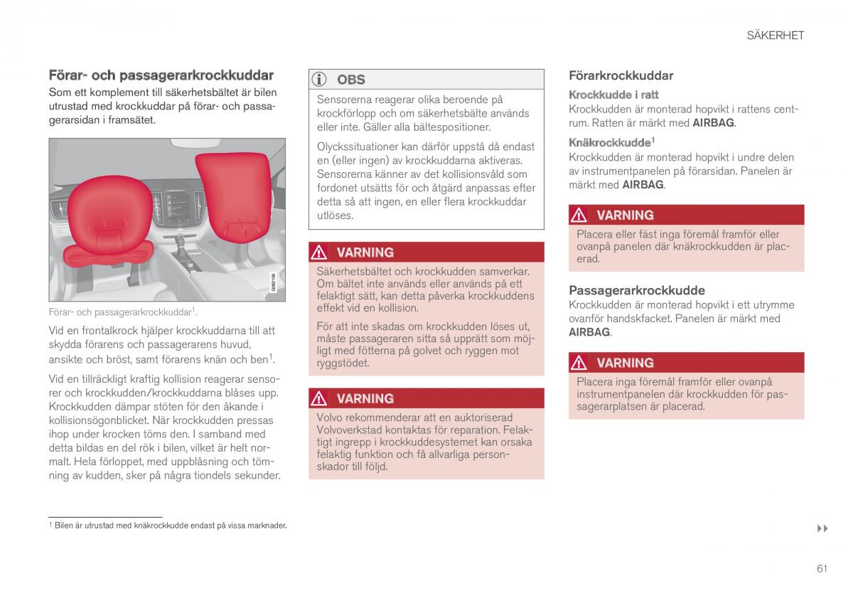 Volvo XC60 II 2 instruktionsbok / page 63