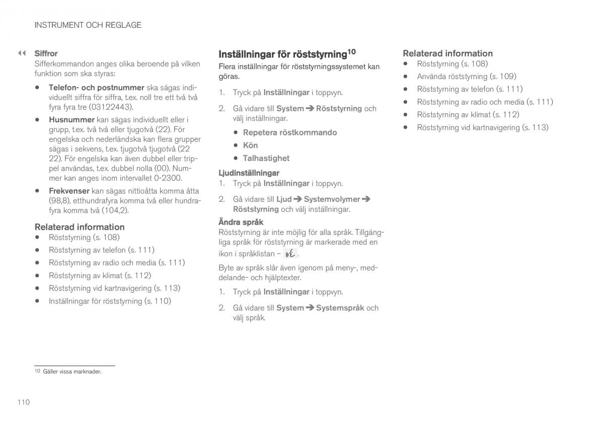 Volvo XC60 II 2 instruktionsbok / page 112